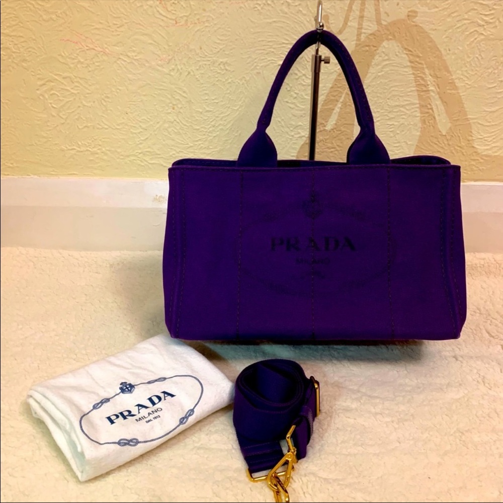 Rare purple Prada tote